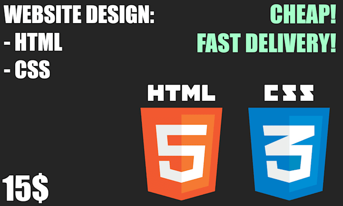 Do html and css website from the description by Nuuuup | Fiverr