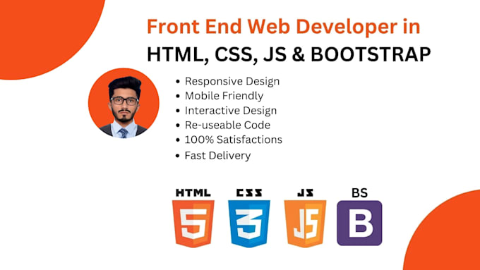 Do frontend web development using html, css and bootstrap by ...
