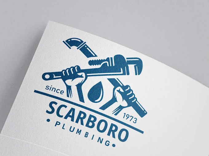 make modern amazing plumbing business logo design