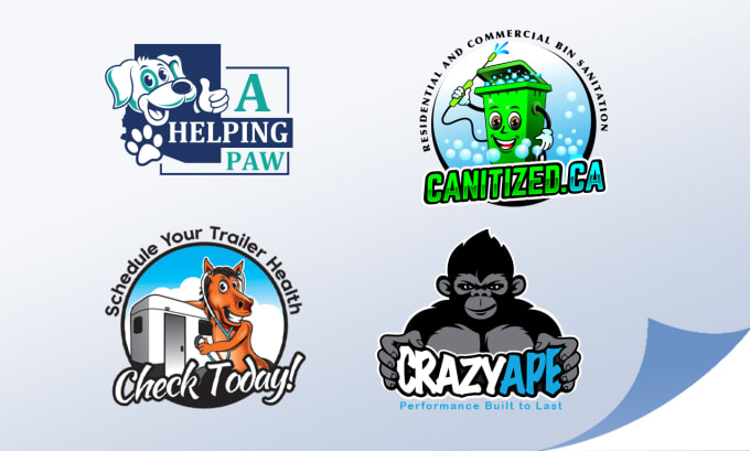 do mascot, cartoon and illustrative logo