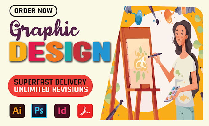 I will do graphic design, adobe illustrator, photoshop editing, and logo artist