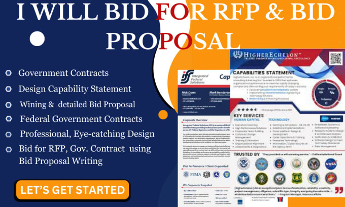 bid for rfp bid proposal writing government contract capability statement rfp