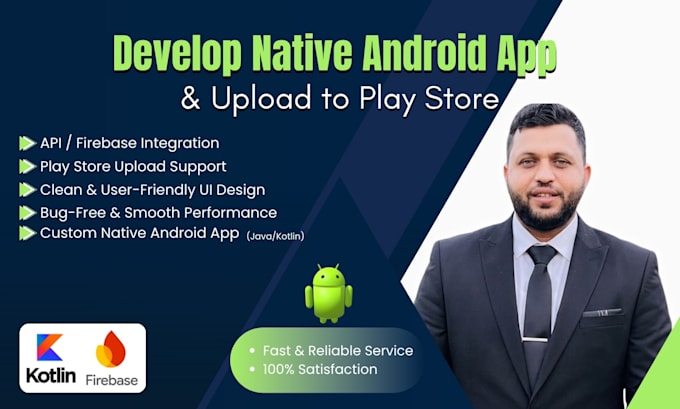 develop native android app and upload to play store