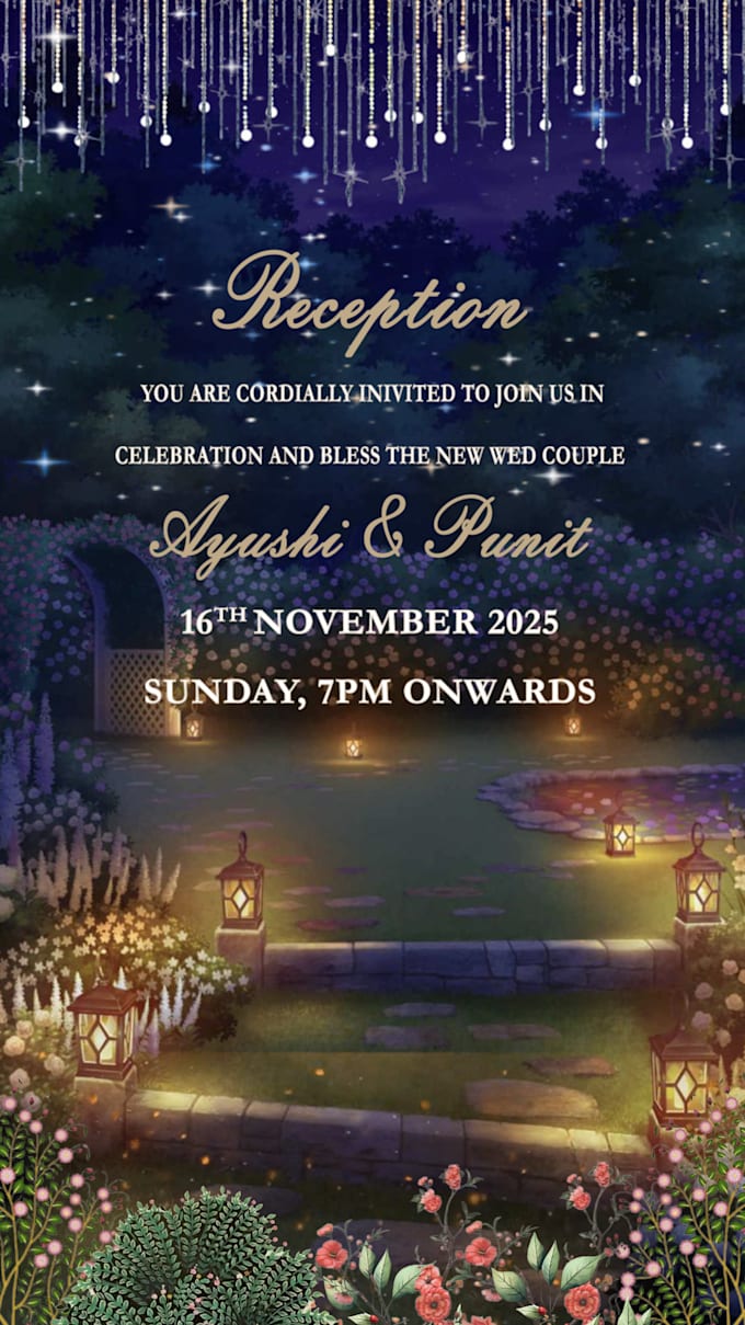 design wedding invitation video or ecards or poster design