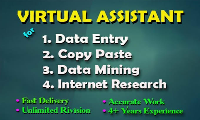do accurate data entry, web scrap, copy paste, web research