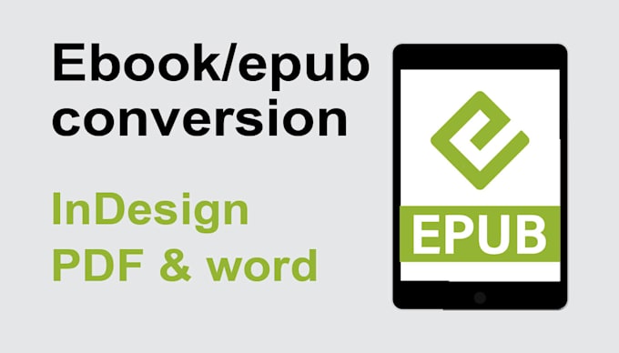 convert ebook and epub from indesign, PDF and word