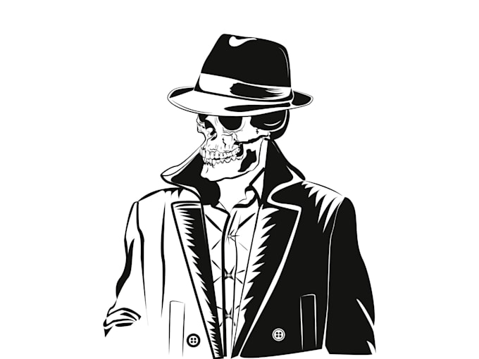 create black and white vector illustrations