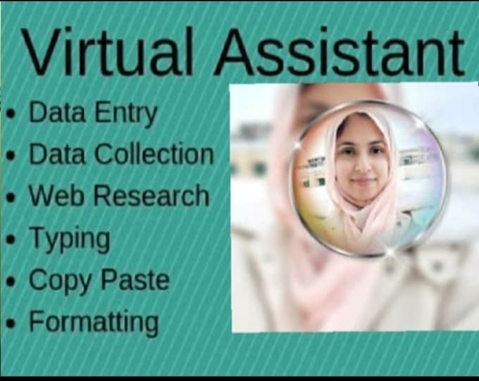 provide virtual assistant service in the data entry field for 24 hr
