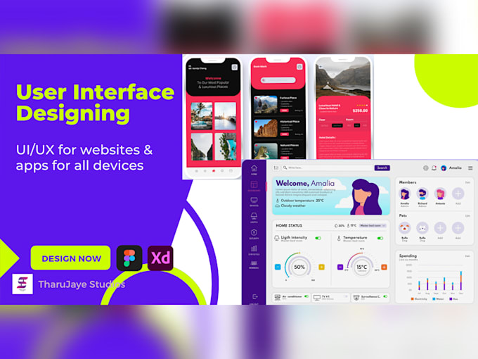 Website design, mobile app design ui ux in figma by Tharujayes | Fiverr