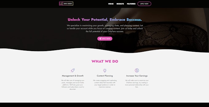 make an onlyfans agency website