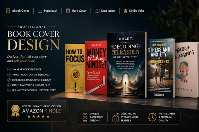 design a professional nonfiction business book cover for amazon KDP