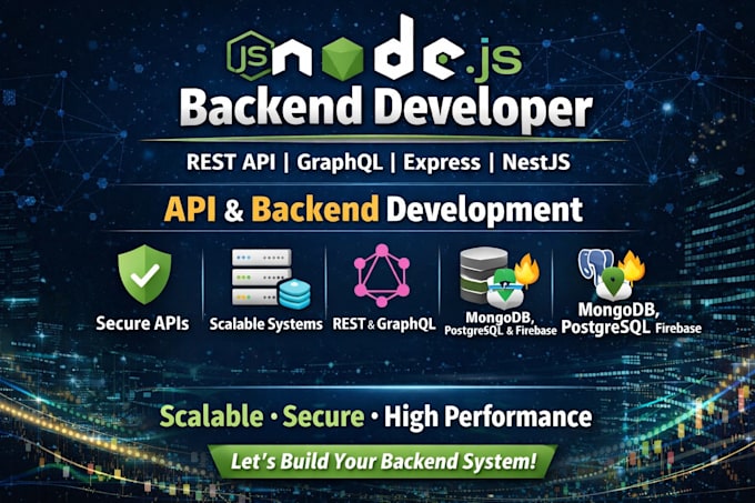 build secure node js rest API and backend using express js and nestjs