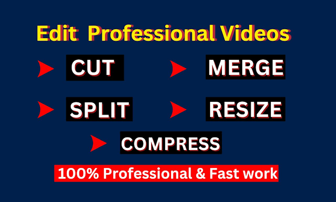 cut, split, merge, compress or convert video