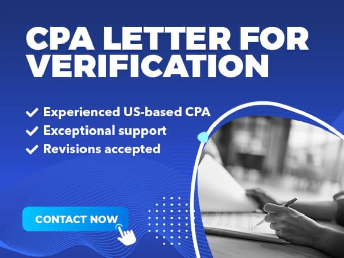 Write cpa verification, comfort, and ownership letter by