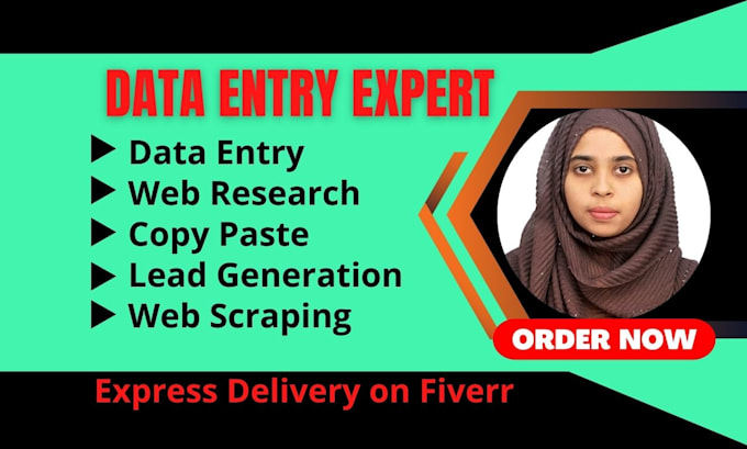 do any kind of data entry, lead generation and web research for you