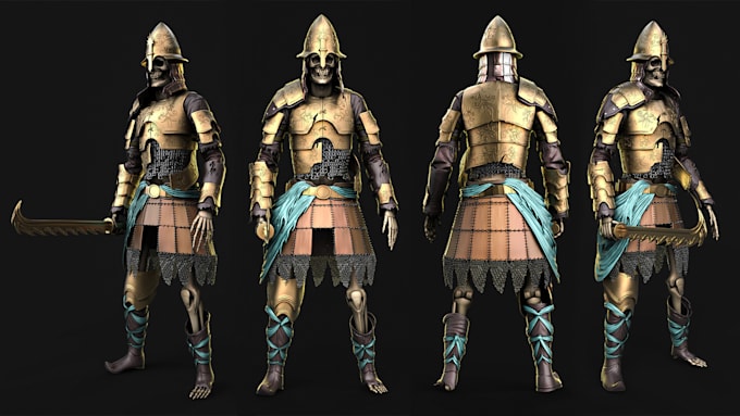 do full game ready character with realistic texture