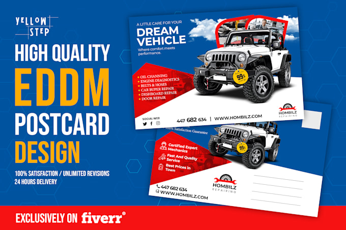 design postcard, direct mail eddm postcard, real estate postcard or flyer