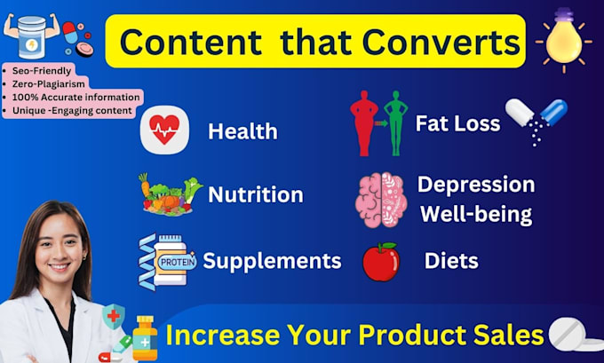 be creative health copywriter SEO supplements, lifestyle and nutrition blogs