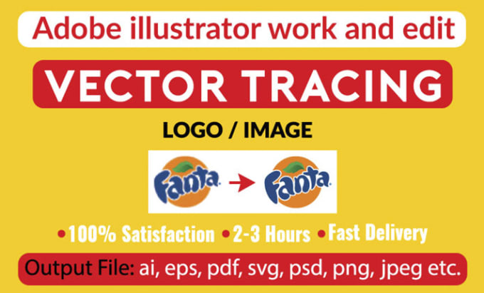 do vector tracing, redraw logo, convert image to vector