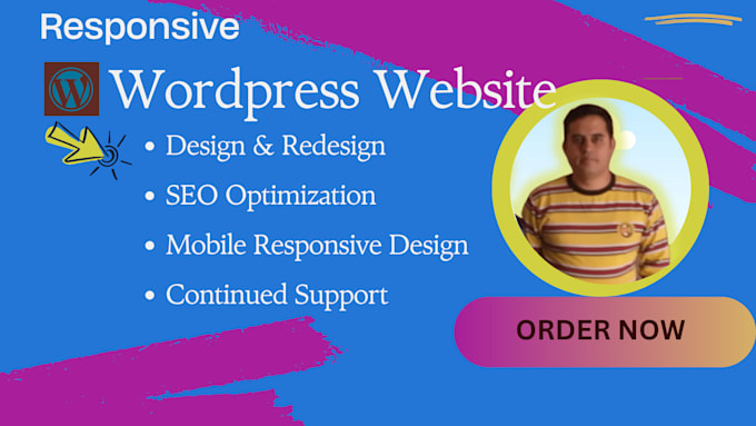 Design and develop a modern responsive wordpress website by ...