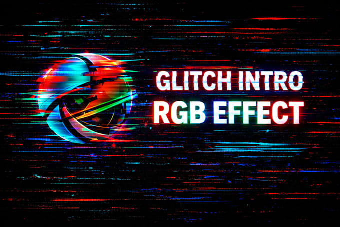 create a glitch logo reveal for youtube and a tech brand