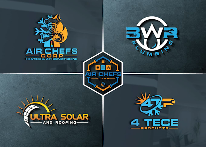 create plumbing heating air hvac electrical solar logo