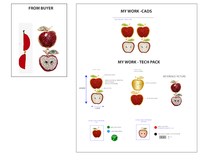 complete your jewelry cads and techpack