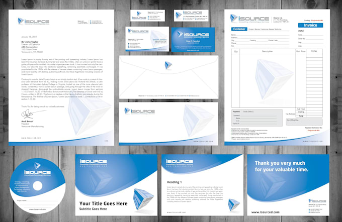 design professional business card, letterhead and stationery