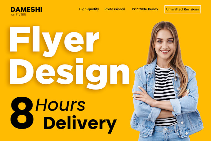 do custom business and event flyer designs on time