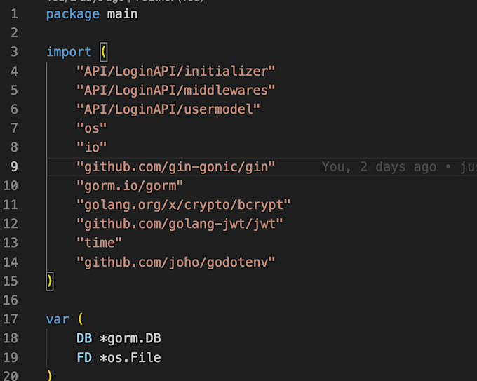 Create a rest api in golang by Abdelhamid00 Fiverr
