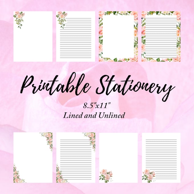 Design beautiful printable stationery by Natoyachung Fiverr