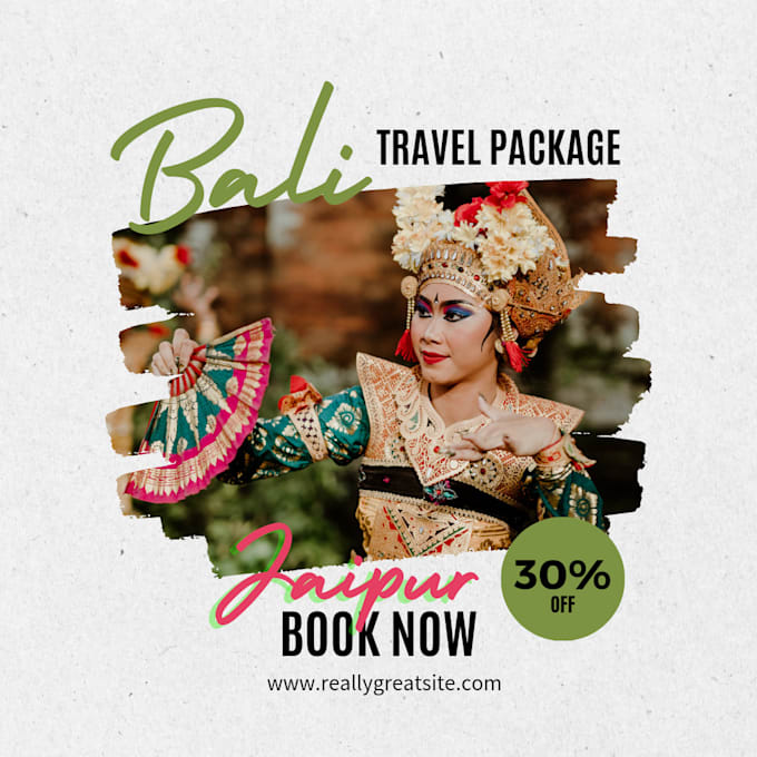 create travel ajancy poster and instagram, facebook post