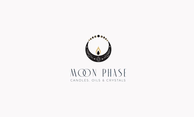 design exquisite phenomenal moon phase candles logo