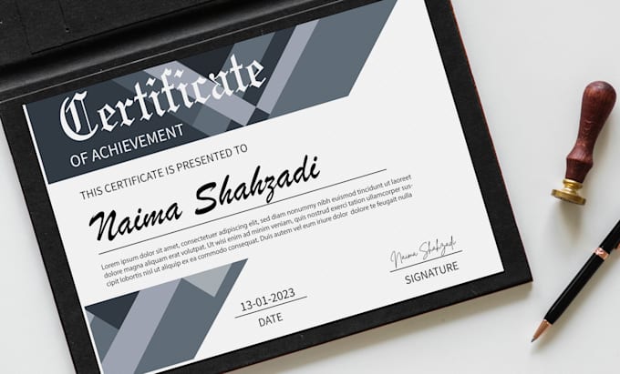 design professional diploma and award certificate