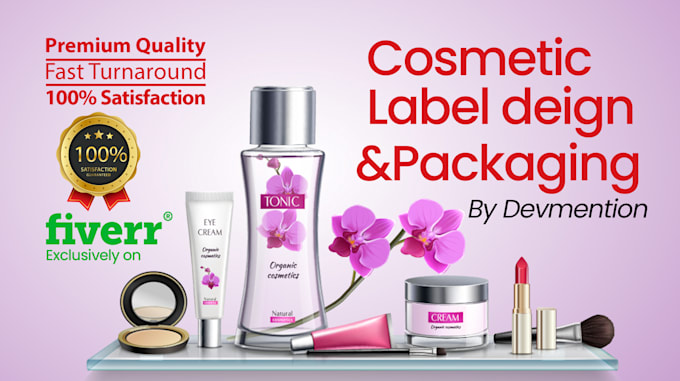 cosmetic label design, cosmetic packaging in 6 hours only