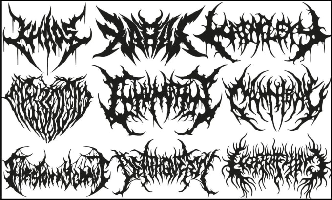 Draw black, slam, or death metal logo for your band in just 24 hours by ...