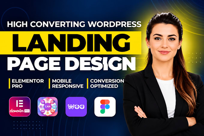 design high converting wordpress elementor pro landing page for google meta ads
