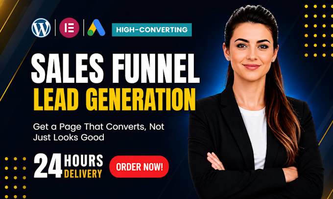 design high converting wordpress elementor pro landing page for google meta ads