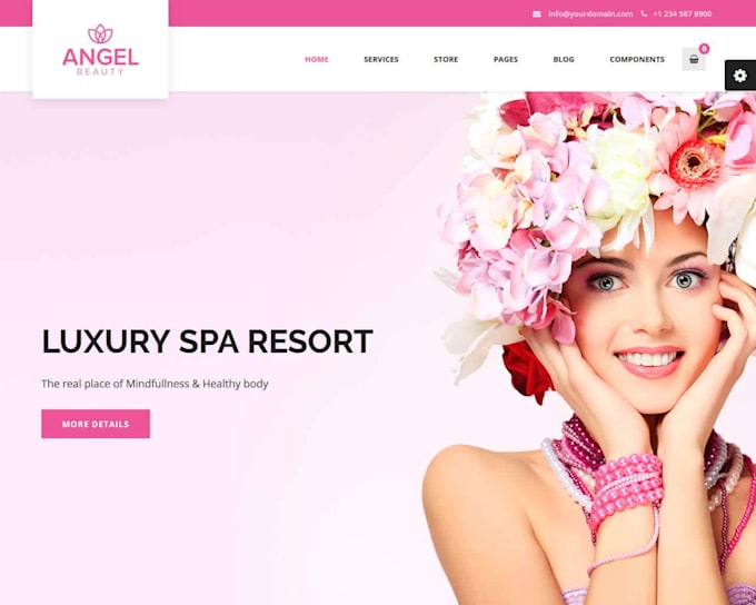 create your salon, spa custom website