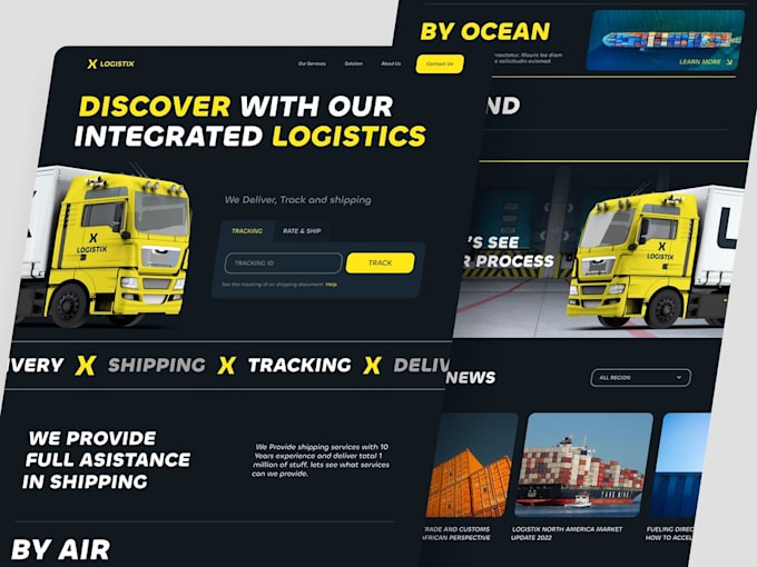 Create a logistics parcel delivery app, a truck booking app, a delivery