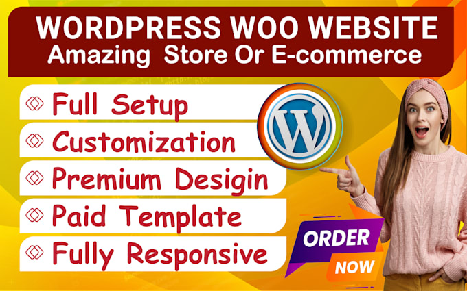 create or redesign  shop, store or online business  wordpress website