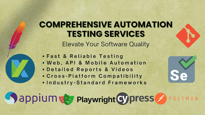 create advanced QA automation scripts for website, mobile and API testing