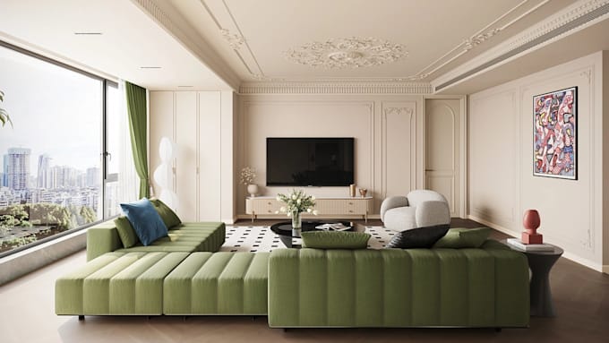 do best 3d render custom and unique home interior design
