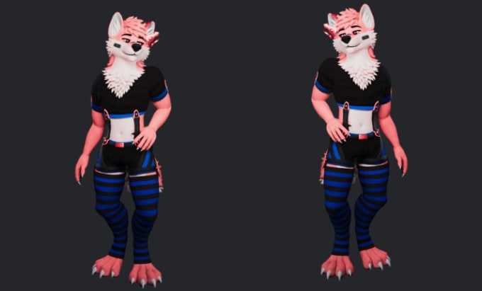 Do Custom Vrchat Avatar Vrc Avatar Furry Avatar Vrm Nsfw Vtuber 3d Model By Fedarexanime 