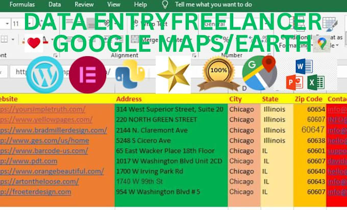 Do data entry and google earth maps by Designerhoq | Fiverr
