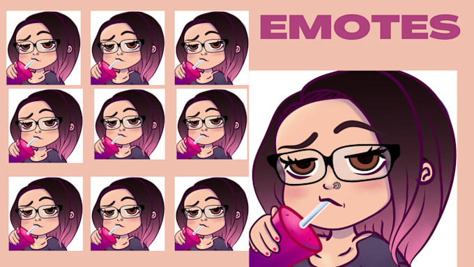 Draw awesome twitch emotes, chibi twitch emotes or sub badges in bulk ...