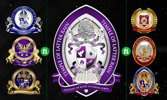 Design modern church seal, church ministry, school or bishop seal logo