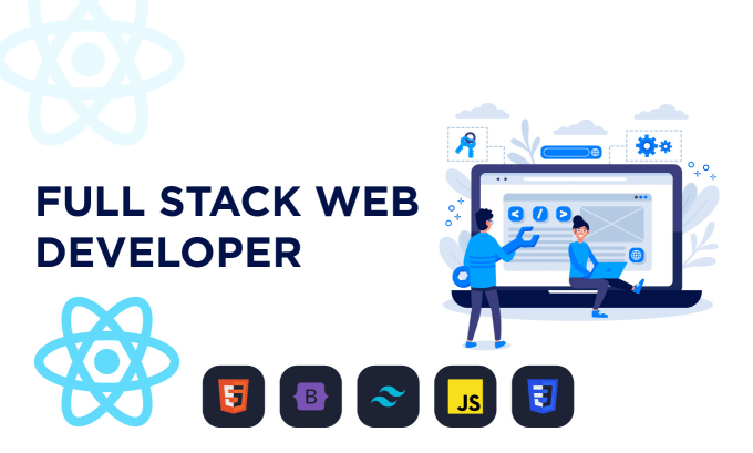 Be your full stack web developer html css javascript developer react ...