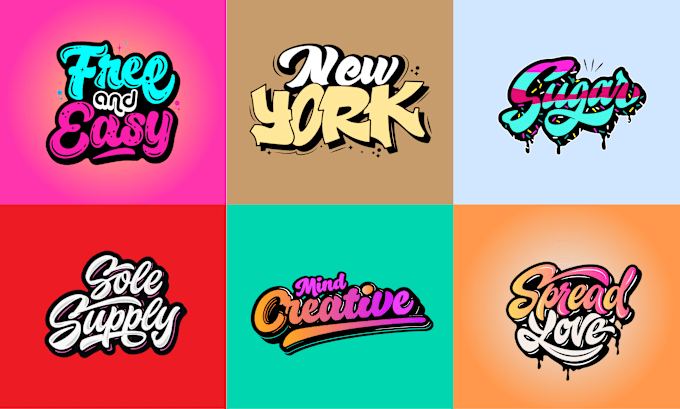 Progetta un logo graffiti tipografia lettering per magliette felpe con cappuccio o per i tuoi marchi