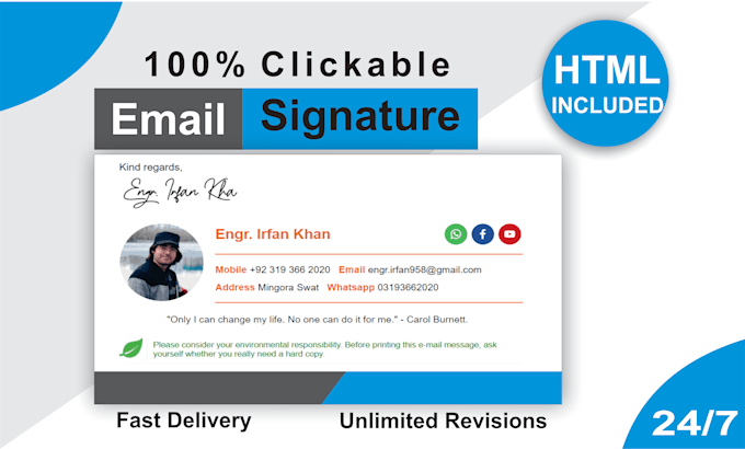 Create dynamic html email signatures by Jayden958 Fiverr